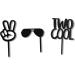 Two Cool 2nd Birthday Cupcake Toppers - Kids Birthday Two Cool Cake Toppers - 8 Pack Two Cool Cupcake Picks - Wooden Two Cool Cupcake Toppers for Baby Shower - Two Cool Sunglasses Cupcake Decorations - Buy Online on GoSupps.com