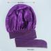 Classycoo 2PCS Large Satin Sleep Bonnet Set - Adjustable Silk Bonnet for Women and Men | Black + Purple - Buy Online on GoSupps.com