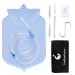 Topquafocus 4L enclosman bag set clearly non-toxic silicone bag coffee-bell bag colon cleaner 6.5 feet long hose free of BPA and phthalate