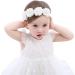 Fmeida Baby Girls Flower Headbands Set | Stretchy Soft Infant Hair Accessories for 4-24 Months | Floral Birthday Headbands in White, Pink, Yellow - Buy Online on GoSupps.com