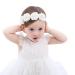 Fmeida Baby Headband Baby Girls Flower Headbands Stretchy Soft Newborn Infant Hair Accessories Floral Birthday Headbands for 4-24 Months White