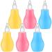 6 Pcs Silicone Baby Nasal Aspirator Bulb Baby Nose Cleaner Safe Reusable Nose Sucker Colorful Baby Nose Aspirator Nose Suction Bulb Baby Booger Ear Wax Remover for Kids Newborn Toddlers Infants