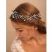 Deniferymakeup Women Pearl Wreath Light Blue Crystal Hair Vine Rhinestone Wedding Hair Accessory Gift for Her Party Headpiece for Bride Bridesmaid Girls - Buy Online on GoSupps.com