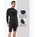 Seaskin 3mm Long Sleeve Shorty Wetsuit for Men - Black, X-Large - Buy Online on GoSupps.com