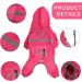 Waterproof Dog Raincoat Clear Hooded Dog Rain Jacket for Small Medium Dogs Adjustable Dog Rain Coat with Reflective Strap Lightweight Dog Poncho Pet Raincoat (XL Pink) XL Pink - Buy Online on GoSupps.com
