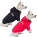 Hualisiji dogs hoodie dogs sweatshirt fleece sweater dog chihuahua sweater warm and light with a soft texture easy to wear and light colors (XL black+red) XL 2PCs black+red
