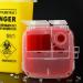 EXCEART Small Flip Top Sharps Disposal Container for Diabetic Needles - Yellow - Buy Online on GoSupps.com