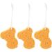 Minkissy 3pcs Bathing Sponges with Hanging Strap - Soft Shower Exfoliating Sponges for Adults & Kids - Yellow Sponge for Body Scrubbing - Bathroom Cleaning Tool - Buy Online on GoSupps.com