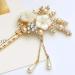 Minkissy 1PC Flower Pearl Hair Chopstick Alloy Hair Pin Chopsticks with Tassel Vintage Hair Stick for Girls Women - Buy Online on GoSupps.com