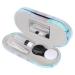 Solustrie 3 sentences Double-lodged glasses case lens travel case kit sunglasses decor multi-purpose contact holder contact lens container invisible tool holding box decorate travel trips