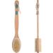 2 Pack Double Sided Bath Brushes with Long Wooden Handle - Exfoliating Skin for Men and Women - Buy Online on GoSupps.com