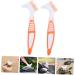 VANZACK 2pcs Turtle Shell Cleaning Brush Set - Denture Tortoise Shell Braces and Kitchen Scrubber | Perfect for Fish Tanks & Shoes - 16x5cm - Buy Online on GoSupps.com