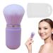 Wpsagek Retractable Foundation Brush - Compact Powder Brush Portable Face Brush with Lid for Foundation Blush Bronzer & Powder Travel Friendly purple