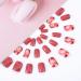 Sethexy Square Short Acrylic Nails - Shiny Salmon Chic Press-On Fingernails (24 Pieces) for Women & Girls | International Shipping Available - Buy Online on GoSupps.com