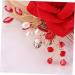 DOITOOL 1pc Red Flower Hair Clip Bridesmaids Crystal Hair Comb Hair Barrettes for Women Metal Rose Headwear for Women Bridal Floral Hair Headpiece Tiara Roses Women's Accessories - Buy Online on GoSupps.com