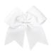 AMYDECOR 7 Inch Jumbo White Hair Bow Clips for Girls and Women - Alligator Hair Accessories - Buy Online on GoSupps.com