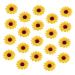 Zerodeko Mini Ornament 20pcs Chrysanthemum Flower Head Yellow Decor As Shown Size 2