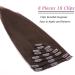 Shop 100% Remy Real Hair Clip-In Extensions - UK Fashion | Dark Brown 50cm 105g - 18 Clips - Buy Online on GoSupps.com