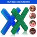 Sensory Chew Toys for Autistic Children - Tough Teething Chewy Tubes with 4 Textures - (2 Pack) Blue/Green - Buy Online on GoSupps.com