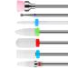 7 pieces of ceramic nail miller bits nail skin nail drill gel nails water outdate gel acrylic nail skin milling milling cutter for manicure pedicure home use
