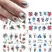 4 in 1 Sliders Wraps Winter Water Transfer Cute Snowflakes Abstract Leaf Penguin Bird Nail Stickers(01) Style01 - Buy Online on GoSupps.com