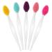 WLLHYF 5 Pcs Lip Scrub Brush Double-Sided Silicone Exfoliating Tool Mini Soft Lip Brush Cleaner for Men Women lightening dark lips Smoother Fuller Lip Appearance 5PCS
