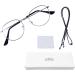 Unisex Retro Vintage Reading Glasses - Metal Frame Clear Lens + Glasses Strap - Silver 2.5 Diopters for Men & Women - Buy Online on GoSupps.com
