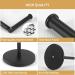 LAYUKI Free Standing Toilet Paper Holder in Matte Black Stainless Steel - Rustproof Bathroom Tissue Roll Stand - Buy Online on GoSupps.com