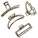 hair decoration 4pcs Metal Claw Clip Premium Leopard Grain Claw Hair Clips  (Leopard Grain)