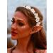 Zoestar Sunflower Hair Wreath Flower Crown Flower Headpiece for Women (White)
