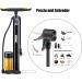 SZSHIMAO Portable High Pressure Bike Pump - 160 PSI - Presta & Schrader Valve - Bicycle Tire Pump with Ball Needle - for Road, Mountain Bikes and Sports Balls - Gold - Buy Online on GoSupps.com