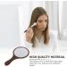 Beaupretty Handheld Makeup Mirror with Yellow Wood Handle - Portable Retro Vanity Pocket Mirror for Women - Outdoor Travel Mirror - 29.7x16.7cm - Buy Online on GoSupps.com