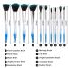 Acrylic Diamond Handle Makeup Brush Set for Full Face Application - 5 Light Blue Brushes - Buy Online on GoSupps.com