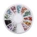 Staccatory 300 Pieces 2 mm 12 Colours Nail Art UV Acrylic Lace Rhinestone Wheel
