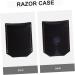 Minkissy 3-Pack Razor Travel Bags - Clear Carrier for Safety Razors Leather Sleeve PU Storage 6x4cm - Buy Online on GoSupps.com