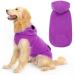 EXPAWLORER Fleece Basic Dog Hoodie with Pocket, Soft and Warm Dog Sweater with Leash Hole or O-Ring, Dog Cold Weather Clothes, Winter Coat for S-XXL Dogs X-Large (Pack of 1) Purple