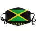 Comfortable Adjustable Jamaican Flag Black Printed Facial Decorations For Women And Men