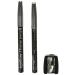 L.A. COLORS 2-Piece Eyeliner/Brow Pencil with Sharpener - Black, 0.03 oz - CBPN222, 2 Count - Buy Online on GoSupps.com