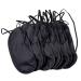 10 PCS Blindfold Eye Cover Sleep Mask Eye Masks Shade Cover for Team Building Games Party with Nose Pad and Adjustable Strap(Black)