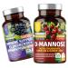 Number One Nutrition N1N Premium D-Mannose with Cranberry & Hibiscus 1350mg 120 Capsules and Immune Support Booster with Elderberry Vitamin C Echinacea & Zinc 60 Capsules 2 Pack Bundle