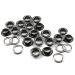 CRAFTMEMORE 1/4" Hole Size 100 Sets Gunmetal Black Metal Grommets Eyelets with Washers for Bead Cores, Clothes, Leather, Canvas (Gunmetal, 100 Pack) 100 pack Gunmetal