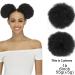 8 Inch Short Afro Puff Synthetic Hair Bun - Kinky Curly Drawstring Ponytail & Clip-In Extensions for Women - Color 1B - Buy Online on GoSupps.com