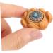 Partykindom Hand Exercise Plate Player - Lotus Figure & Wood Carving Sculpture | Feng Shui Ornaments & Vintage Miniature Statues | 3.2x2.7cm - Buy Online on GoSupps.com