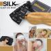 2 Pack 100% Pure 6A Mulberry Silk Sleep Mask for Sleeping - Adjustable Blindfold with Elastic Strap Headband - Natural Cosy 22 Momme Real Silk - White&White - Buy Online on GoSupps.com