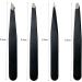 COSTAZZ Professional Eyebrow Tweezers 4 Piece Profeesional Stainless Steel Precision Tweezers for eyebow ingrown Hair Removal Eyelash Extension Eyebrows Plucking Tweezers - Buy Online on GoSupps.com
