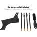 Cryfokt Kit de Pochoirs Fa onneur de Barbe pour un Contour Parfait et une Coupe Automatique pour les Hommes l gants en D placement Mat riau ABS (BLACK) - Buy Online on GoSupps.com