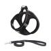 Suredoo dog harness with a leash anti -pull dishes reflective chest harness for small dogs pets puppies cats (black m) m black