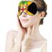 Jamaican Coat of Arms Flag Eye Mask - Funny Soft Blindfold for Sleeping & Travel | Adjustable Strap - Buy Online on GoSupps.com