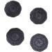 Tovinanna 4-Piece Head Massage Brush Set for Curly Hair - Men's Scalp Shampoo & Palm Brushes - Black Color - 8.5x8.5x4cm - Buy Online on GoSupps.com