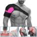 Adjustable Shoulder Brace Support for Pain Relief | Rotator Cuff Recovery Sleeve - Pink Large - Buy Online on GoSupps.com